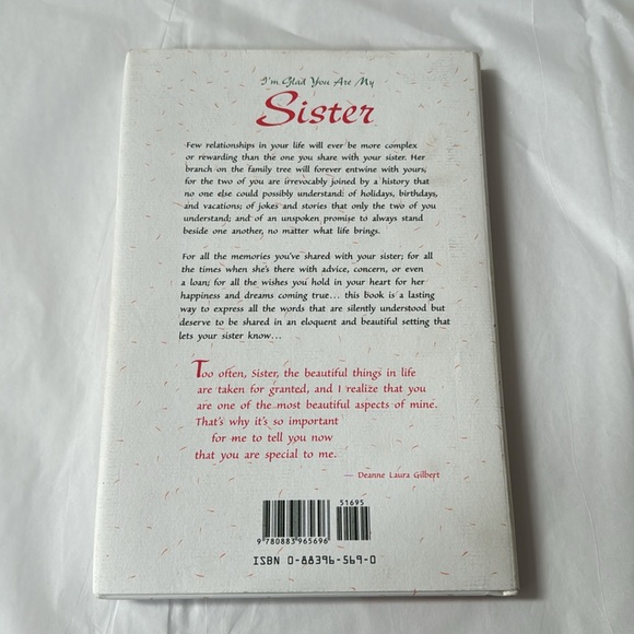 ⛱️2/$5⛱️I'm Glad You Are My Sister: A Blue Mountain Arts Collection hardcover - Picture 2 of 11